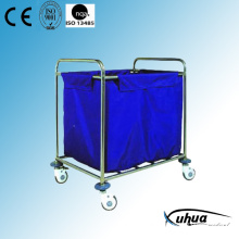 Bolsa de lona de aço inoxidável Hospital Medical Laundry Collecting Trolley (Q-6)